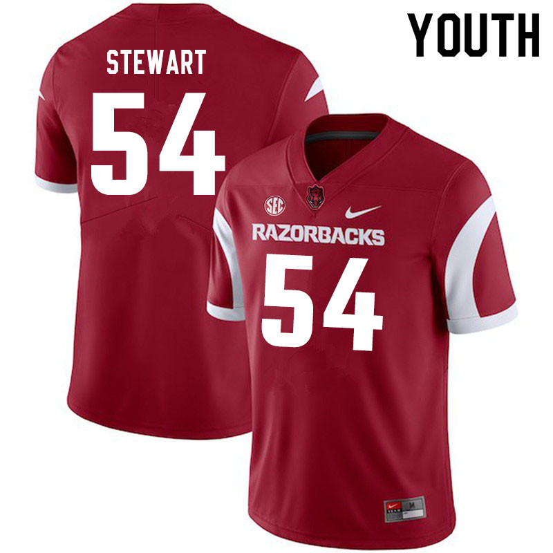 Youth #54 Jashaud Stewart Arkansas Razorbacks College Football Jerseys Sale-Cardinal - Click Image to Close